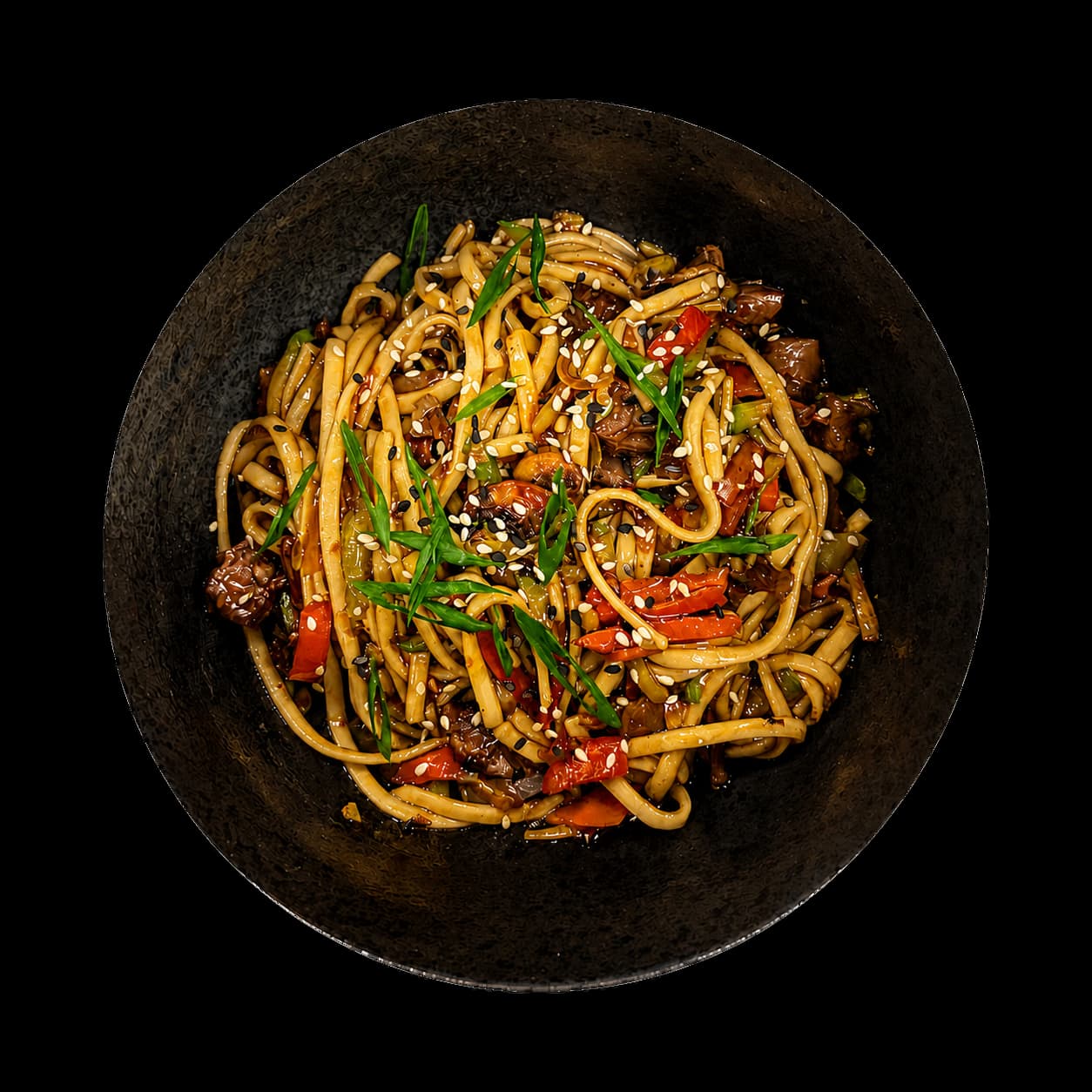 Wok с говядиной и овощами